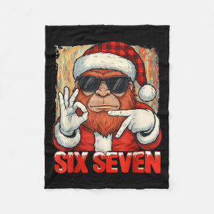 Six Seven 67 Meme Bigfoot Funny Chistmas Men Women Fleece Blanket