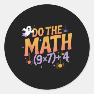 Six Seven 67 Meme Do The Math Halloween Alpha Gen Classic Round Sticker