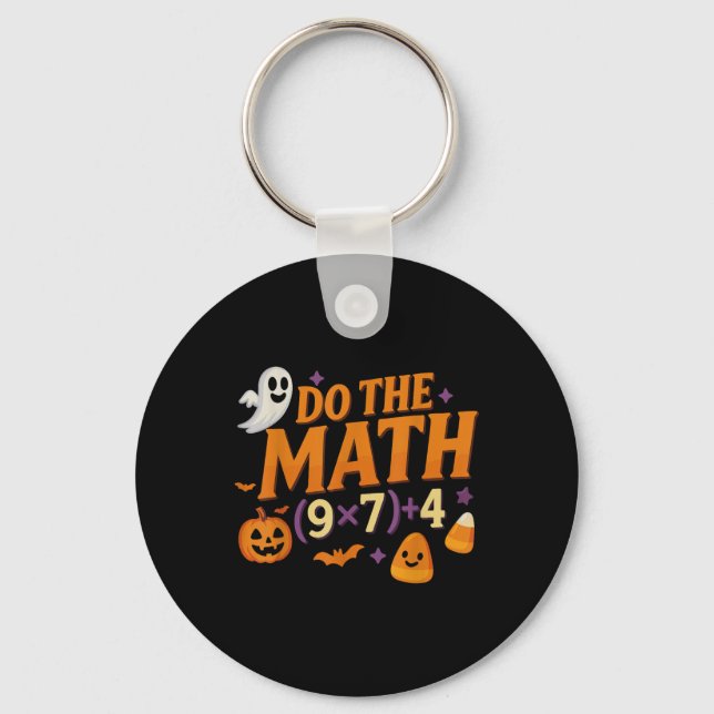 Six Seven 67 Meme Do The Math Halloween Alpha Gen  Keychain (Front)