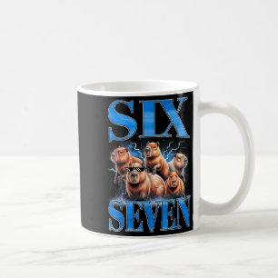 Six Seven 67 Meme Funny Capybara Bootleg Graphic Coffee Mug