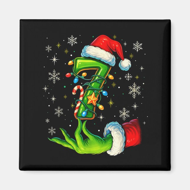 Six Seven 67 Meme Funny Christmas Couple Matching  Magnet (Front)