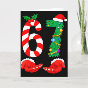 Six Seven 67 Meme Santa Christmas Holiday Funny Card