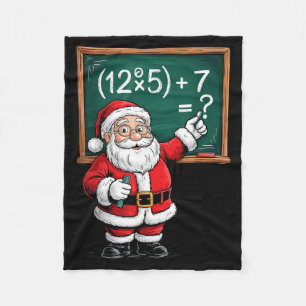 Six Seven 67 Meme Santa Math Teacher Christmas Men Fleece Blanket