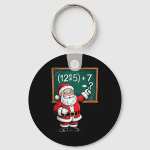 Six Seven 67 Meme Santa Math Teacher Christmas Men Keychain