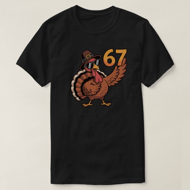 Six Seven 67 Thanksgiving – Retro 1967 Fall Harves T-Shirt (Design Front)