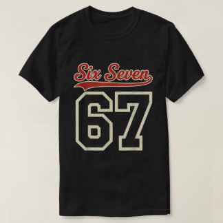 Six Seven 67 Vintage Jersey Design T-Shirt