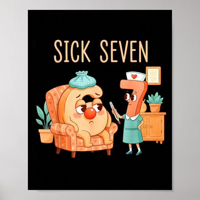 Six Seven 6 7 Funny 67 Gen Alpha Slang 6-7 Meme Nu Poster (Front)