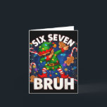 Six Seven 6 7 Funny Bruh Christmas Dabbing Elf Mat Card<br><div class="desc">Six Seven 6 7 Funny Bruh Christmas Dabbing Elf Math Teacher</div>