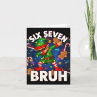 Six Seven 6 7 Funny Bruh Christmas Dabbing Elf Mat