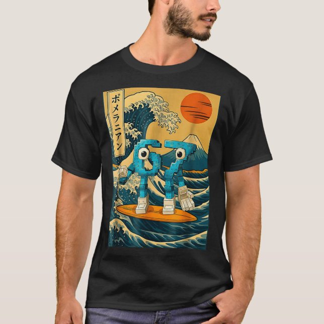 Six Seven 6-7 Japanese Great Wave Off Kanagawa 67  T-Shirt (Front)