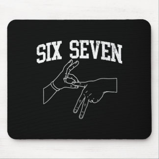 Six Seven 6 7 Meme Gen Alpha Gen Z Humor Funny Mouse Pad