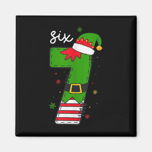 Six Seven 6 7 Meme Santa Christmas Xmas Number 67  Magnet