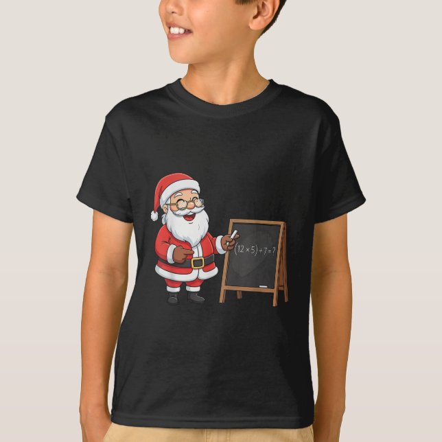 Six Seven 6 7 Meme Santa Christmas Xmas Teacher Nu T-Shirt (Front)