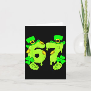 Six seven 6 7 st patricks day 67 paddys meme boys card