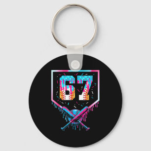 Six Seven Baseball Ice Cream Drip Cool 67 Gen Alph Keychain