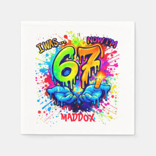 six seven birthday crafts party,six seven meme napkins