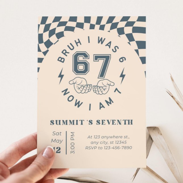 Six Seven Birthday Invite | 6 7 Meme Invitation  (Creator Uploaded)