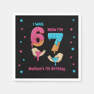 Six Seven Birthday Napkins