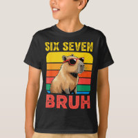 Six Seven Bruh 67 Capybara Vintage Funny Meme Gift