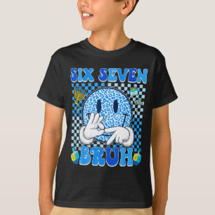 Six Seven Bruh 67 Meme Hanukkah Lights Jewi-shirt  T-Shirt