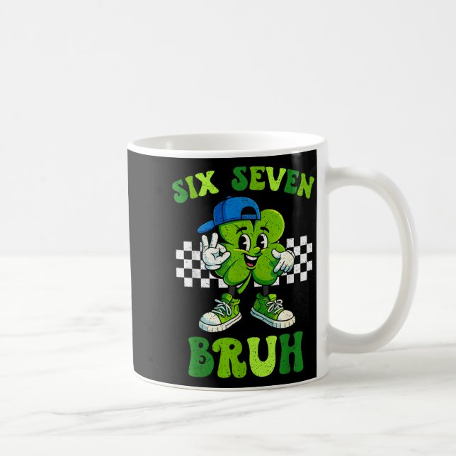 Six seven bruh 67 meme st patricks day for boys coffee mug (Right)