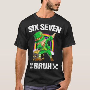 Six Seven Bruh Dabbing Leprechaun St Patricks Day  T-Shirt