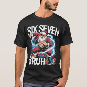 Six Seven Bruh Funny Christmas Shirt Ripped Musc