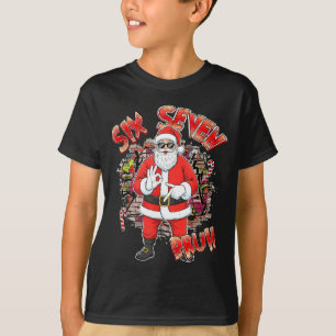 Six Seven Bruh Santa Funny 67 Six Seven Meme Chris T-Shirt