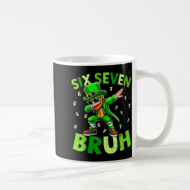 Six seven bruh st patricks day shirt dabbing coffee mug (Right)