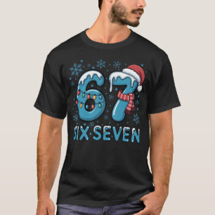 Six Seven Christmas Ice Numbers Festive Frozen T-Shirt