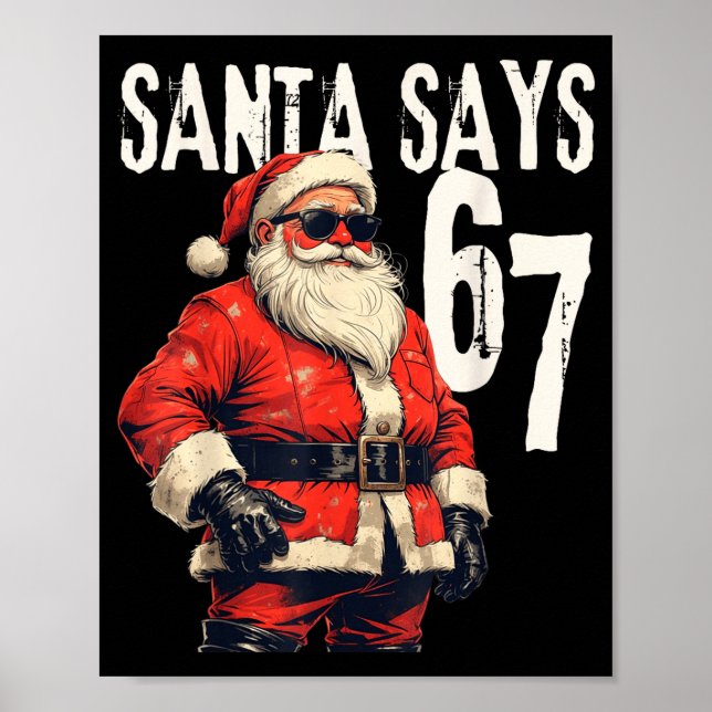 Six Seven Christmas Meme 67 Funny  Poster (Front)