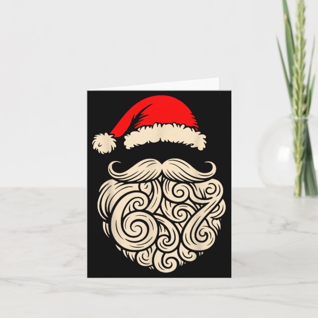 Six Seven Christmas Santa Meme 6 7 Holiday Humor D Card (Front)