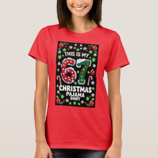 Six Seven Christmas Tee 6 7 Meme Holiday Pajama