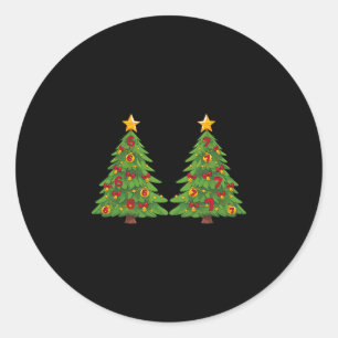 Six Seven Christmas Tree 6 7 Trend Holiday Xmas Classic Round Sticker