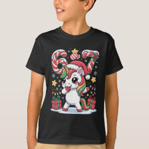 Six Seven Christmas Unicorn Meme Funny Cute Holida T-Shirt