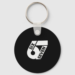 Six Seven Cool Meme 67 Funny Number Keychain