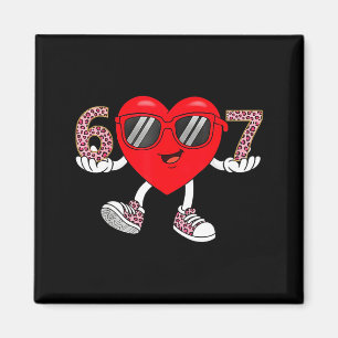 Six Seven Cute Heart 67 Meme 6 7 Valentines Day Bo Magnet
