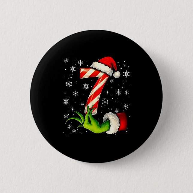 Six Seven Funny Christmas Couple Matching Meme  Button (Front)
