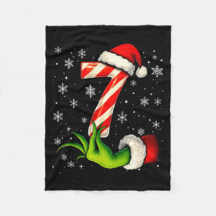 Six Seven Funny Christmas Couple Matching Meme  Fleece Blanket