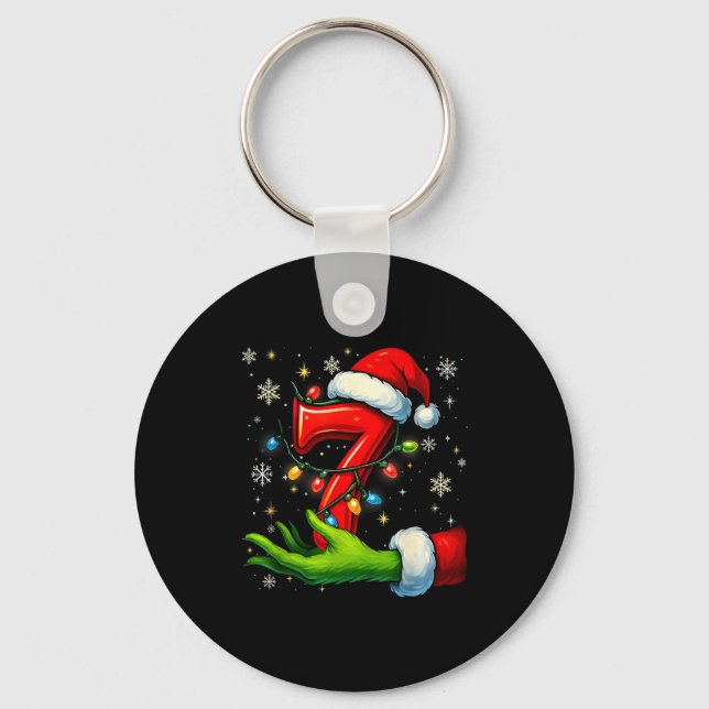 Six Seven Funny Christmas Meme Couple Matching  Keychain (Front)