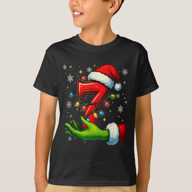 Six Seven Funny Christmas Meme Couple Matching  T-Shirt (Front)