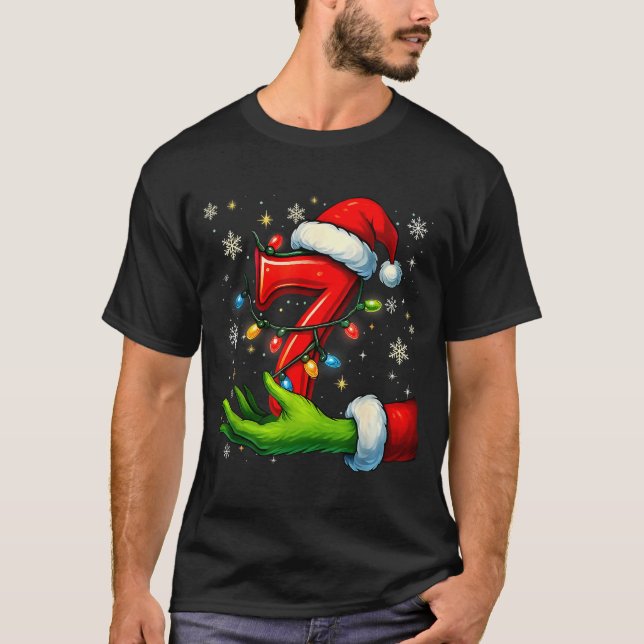 Six Seven Funny Christmas Meme Couple Matching  T-Shirt (Front)