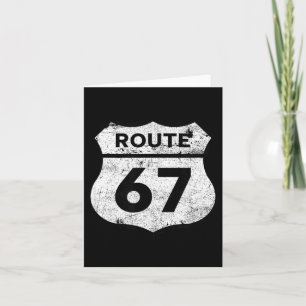 Six Seven Funny Route 67 Road Sign 6 7 Meme Men Wo Card