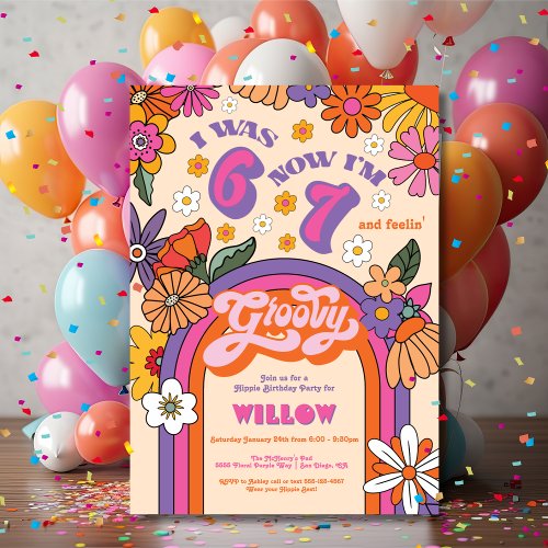 Six Seven Groovy Hippie Birthday Party