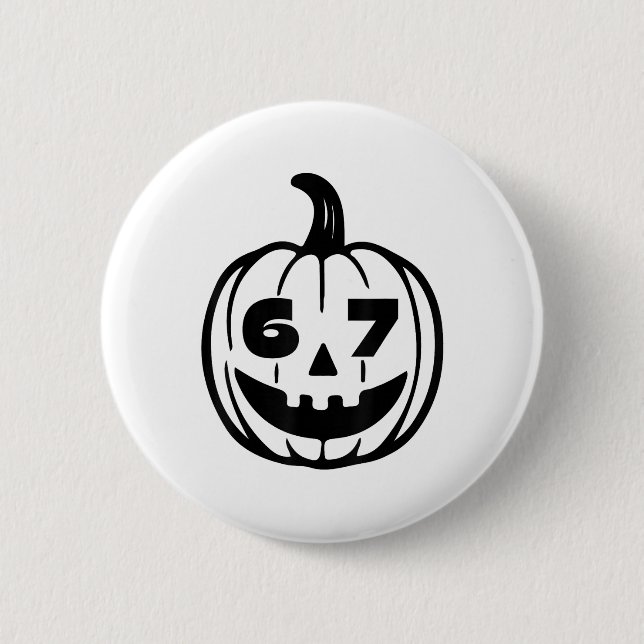 Six Seven Halloween Costume For Students Teachers  Button (Front)