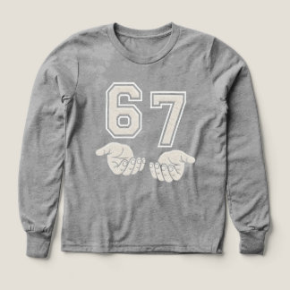 Six Seven hand gesture Viral Internet Meme Tri-Blend Shirts