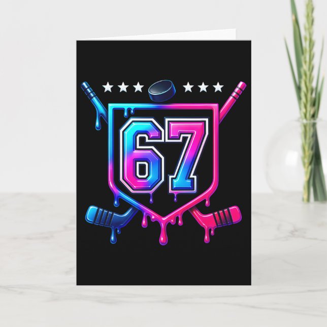 Six Seven Hockey Drip  Card (Front)