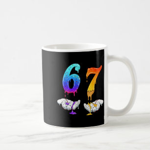 Six Seven Ice Cream Drip Cool Meme 67 Funny Number Coffee Mug