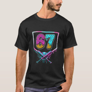 Six Seven Ice Cream Drip Sport 67 Fun Mason Meme ( T-Shirt