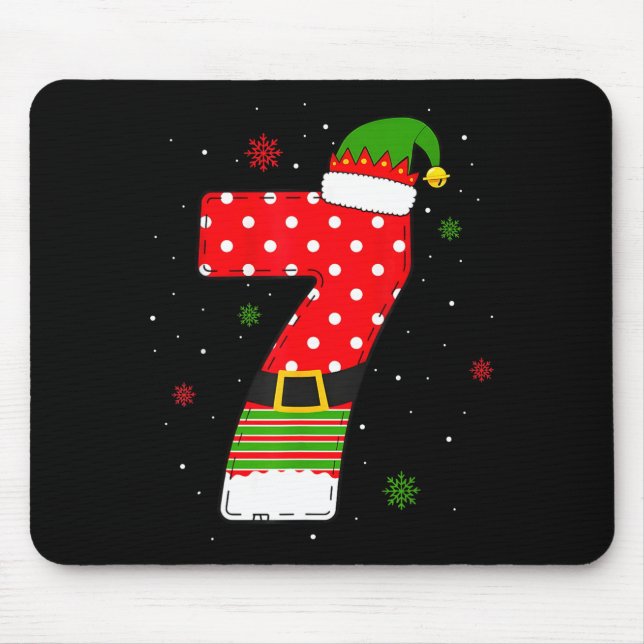 Six Seven Matching 67 Christmas Elf Hat Meme Gen A Mouse Pad (Front)